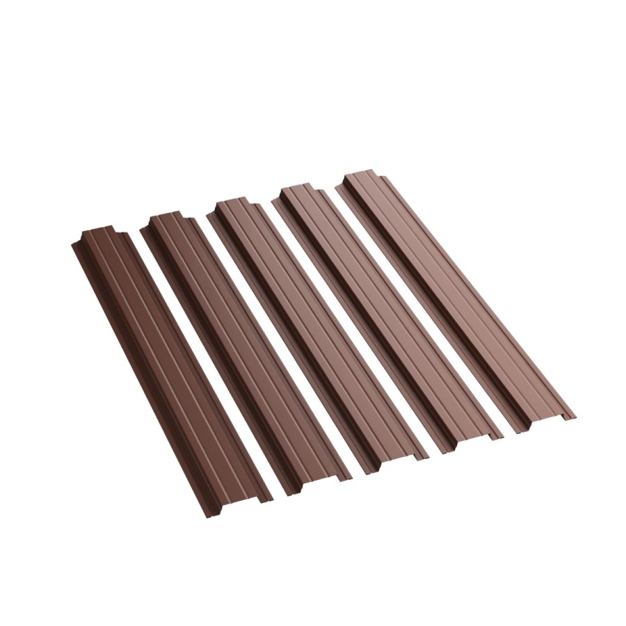 Евроштакетник 118мм ПЭ RAL_8017_ с прямым срезом