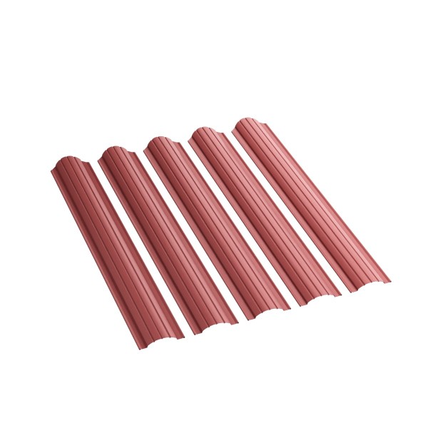 Евроштакетник FREELINE NeoMatt RAL_3005_ с полукруглым срезом0001